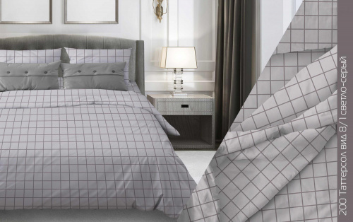 КПБ Бязь Гост Арт. 200-8/1 таттерсол светло серый (пл. 140 г/м)